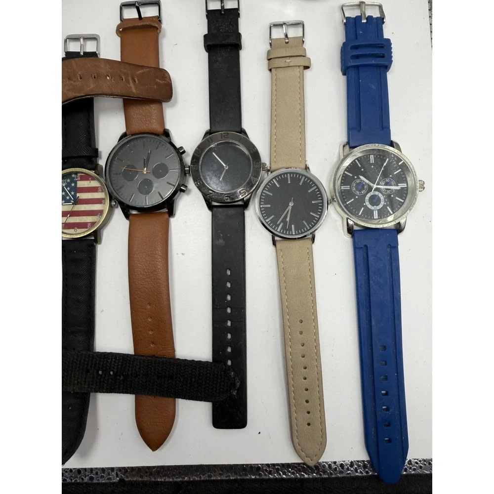 Unbranded Mens Watches Lot‎ Of 15 For Parts Or Repair